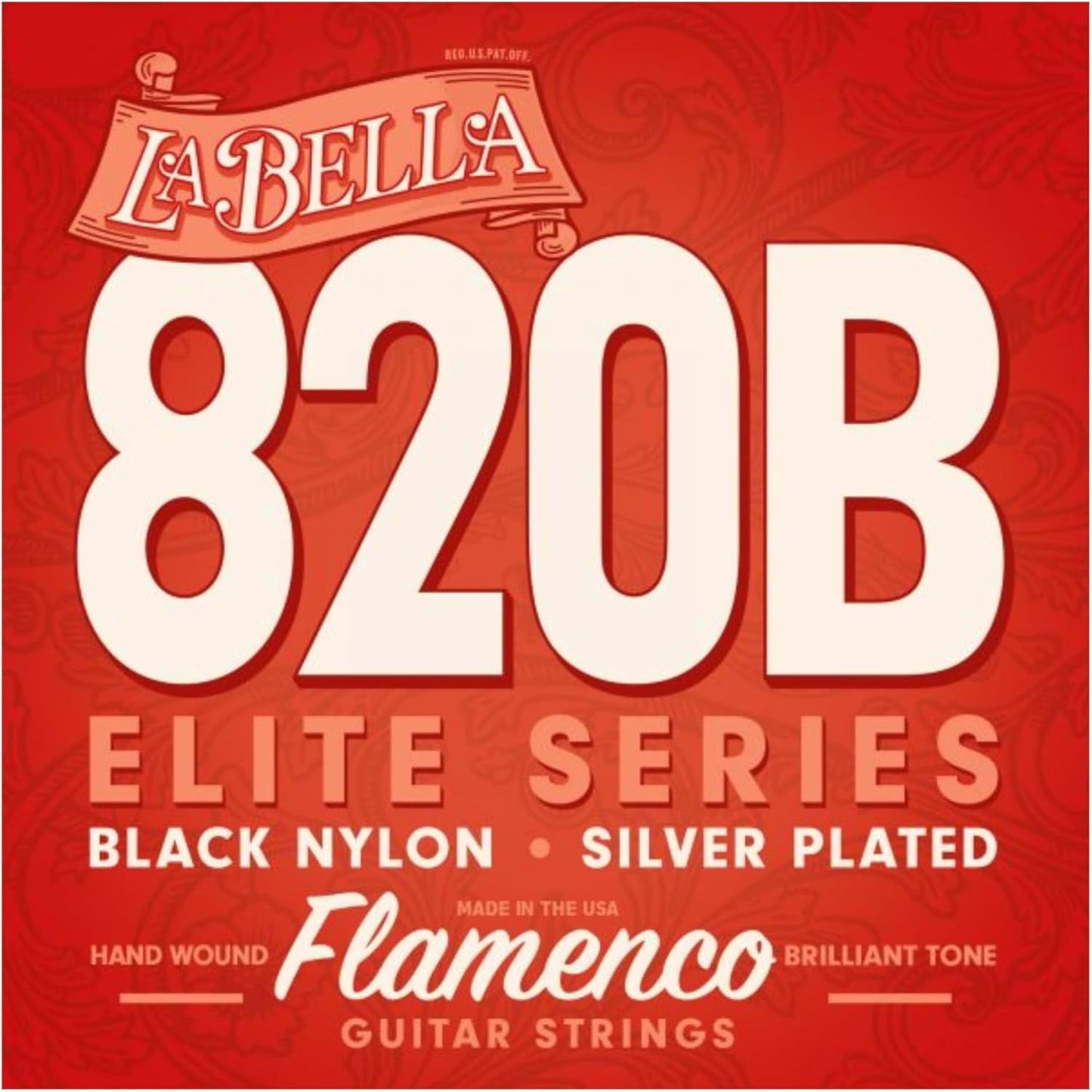 La Bella 820B Elite Black Nylon Flamenco Guitar Strings - Medium Tension