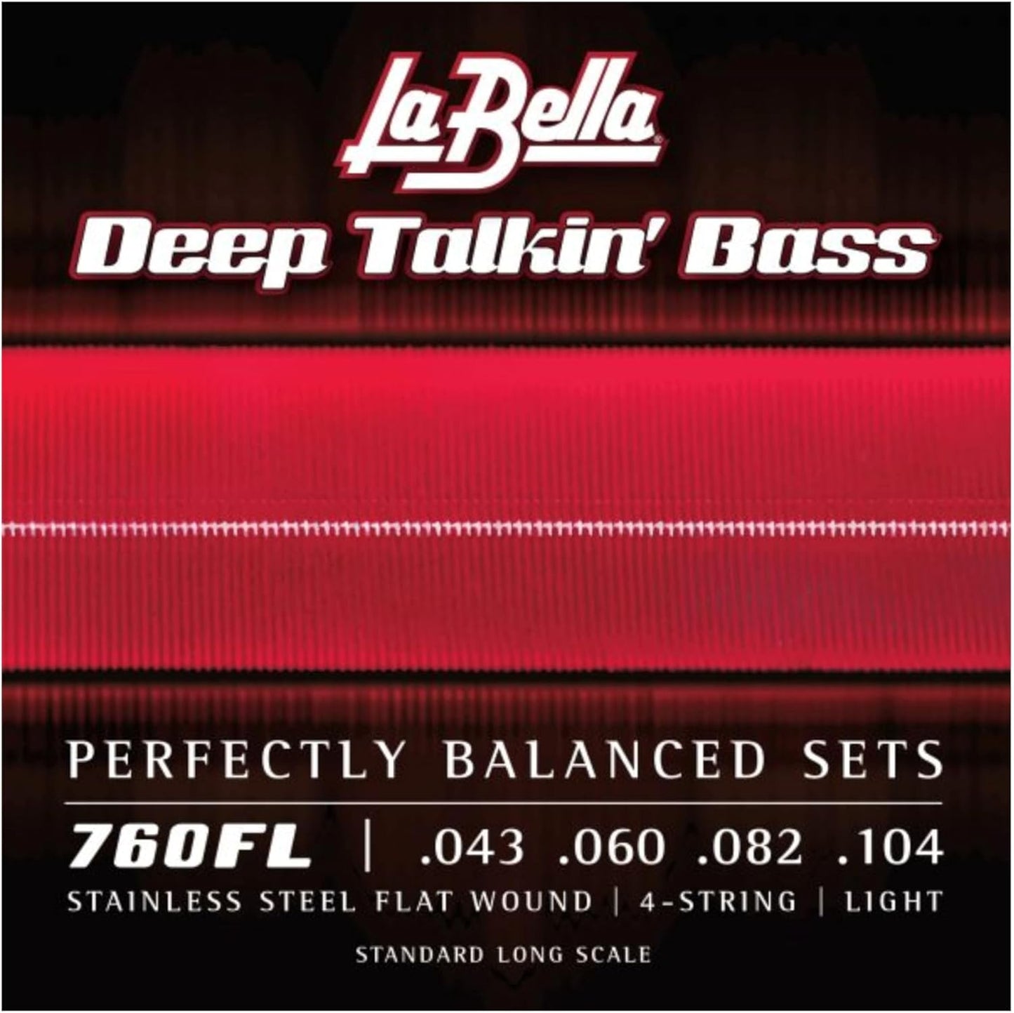 La Bella 760FL Deep Talkin' Bass Flatwound Bass Guitar Strings - Light 43-104