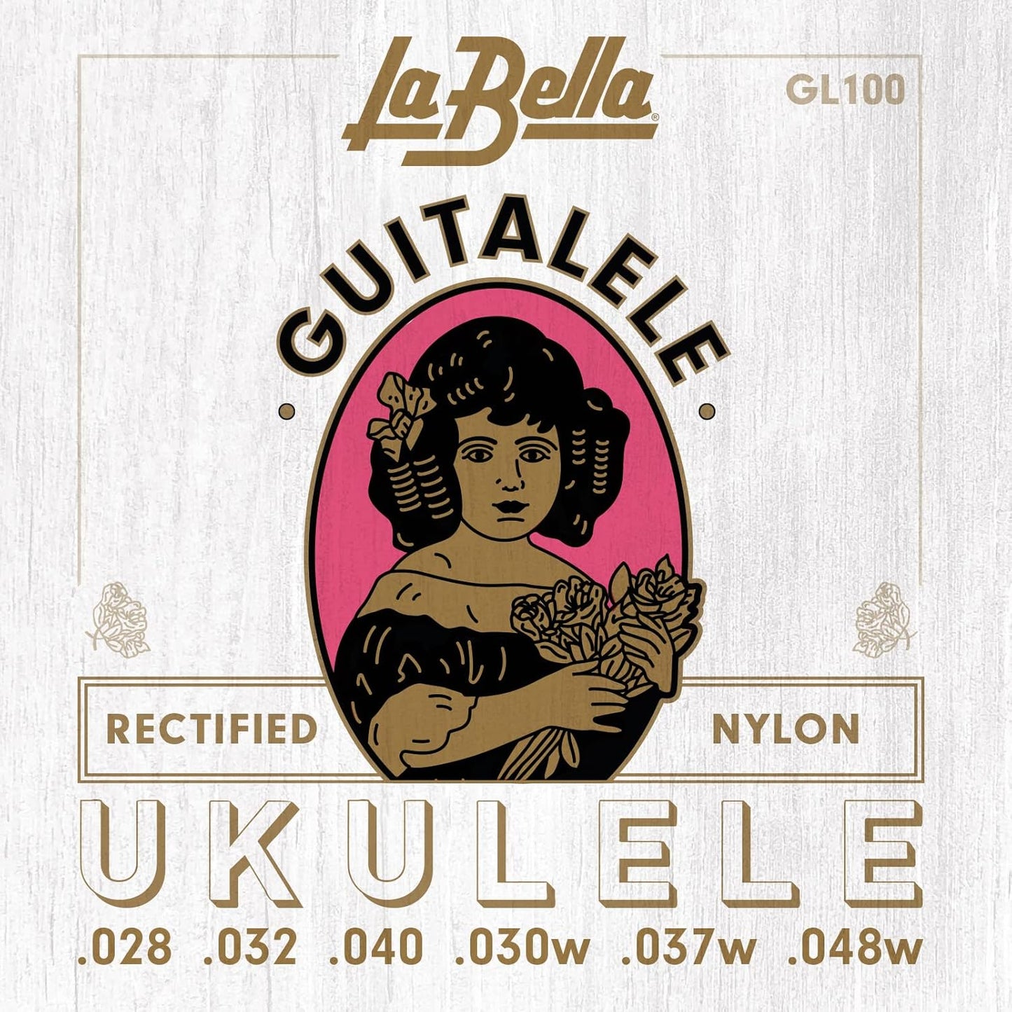 La Bella GL100 Guitalele Rectified Nylon Ukulele Guitar Strings