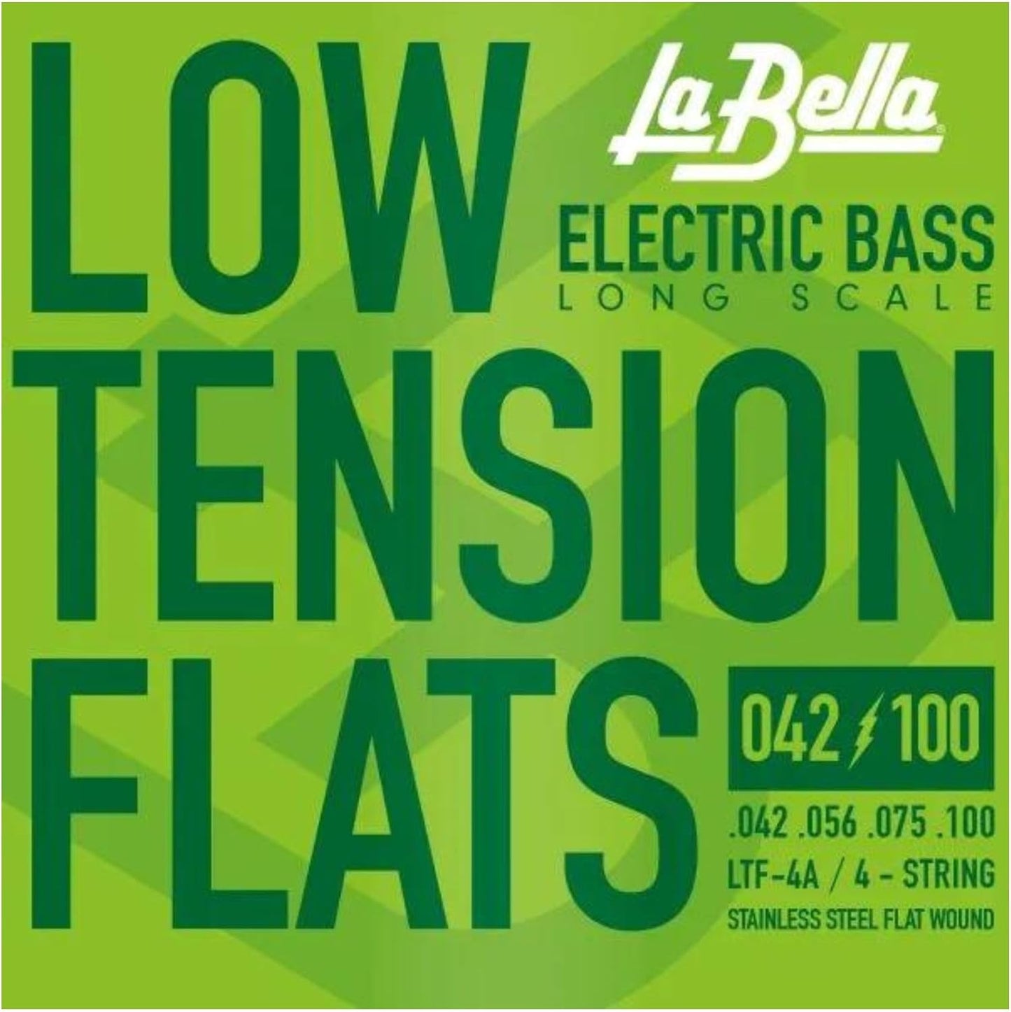 La Bella LTF-4A Low Tension Flexible Flats Bass Guitar Strings - 42-100