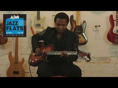 La Bella 20PL Jazz Flats Stainless Steel Flatwound Electric Guitar Strings - Light 11-50