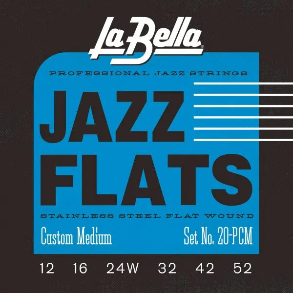 La Bella 20PCM Jazz Flats – Custom Medium 12-52
