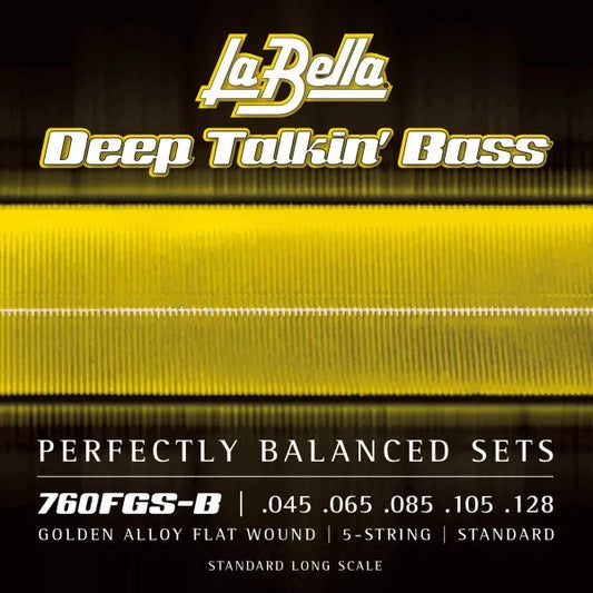 La Bella 760FGS-B Deep Talkin' Bass Gold Flats - 5-String