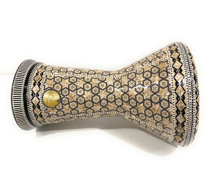 18.5" Sombaty Gawharet El Fan Mother of pearl Sombaty Darbuka Doumbek -PCDS001