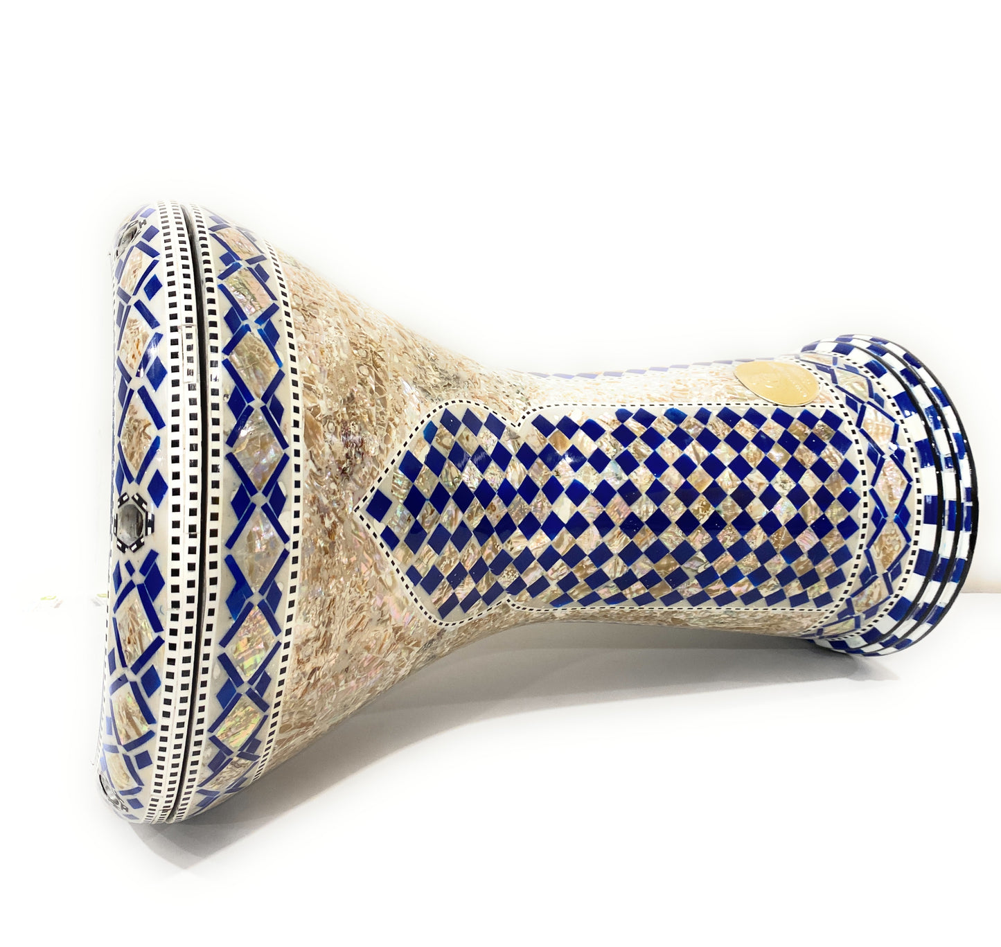 17" Gawharet El Fan Egyptian handmade Mother of pearl Darbuka Drum (Tabla Doumbek) Model: PCDW009 Azure Iwan