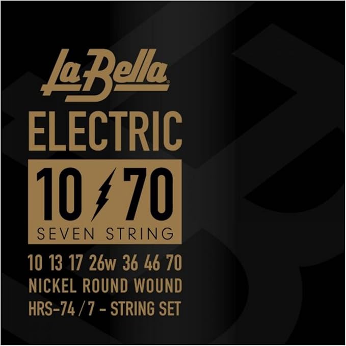 La Bella HRS-74 Nickel Rounds - 7-String, 10-70