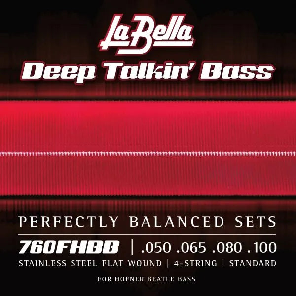 La Bella 760FHBB Deep Talkin' Beatle Bass Flatwound Bass Guitar Strings - .050-.100 Standard