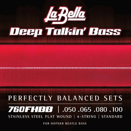 La Bella 760FHBB Deep Talkin' Beatle Bass Flatwound Bass Guitar Strings - .050-.100 Standard