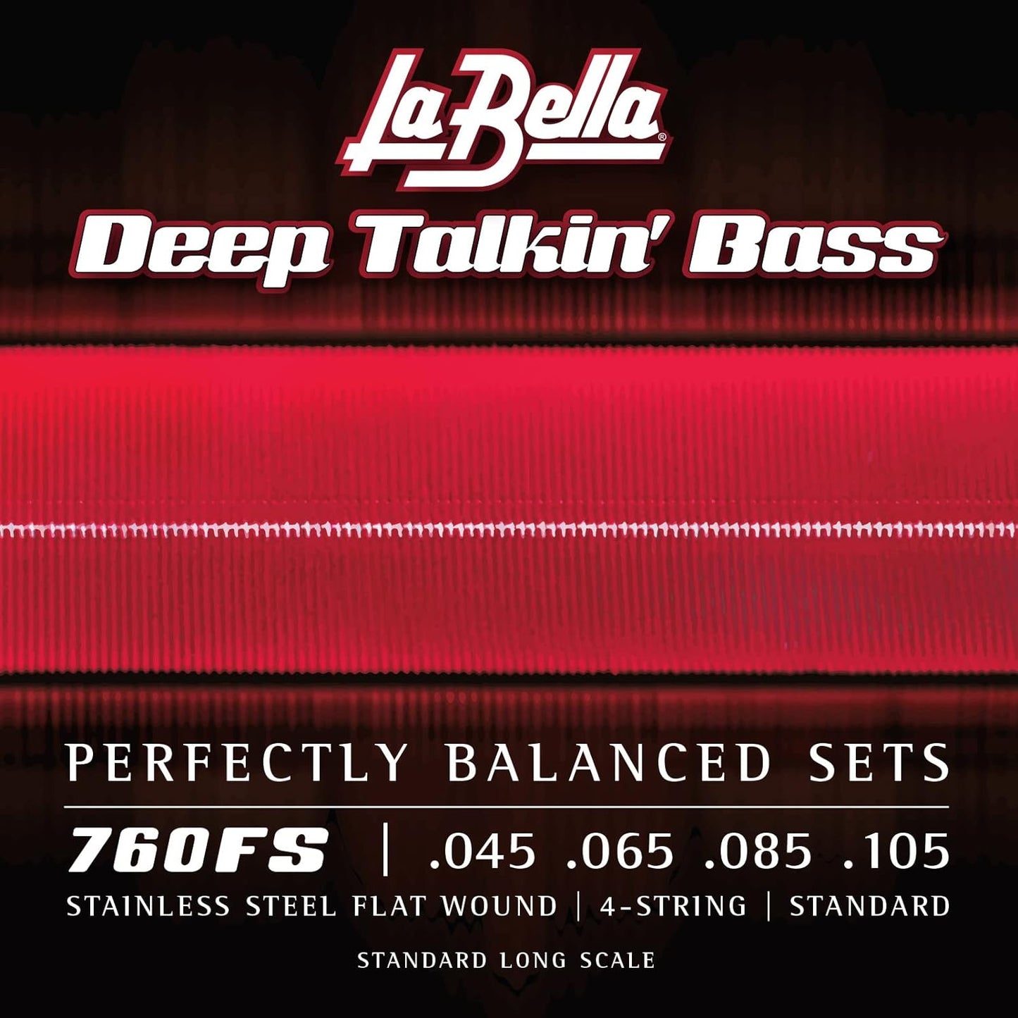 La Bella 760FS Deep Talkin' Bass Flatwound Bass Guitar Strings - Standard 45-105